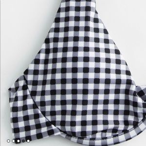 Gingham Underwire bikini black and white